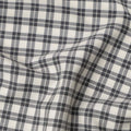 White and Black Tartan Check Cotton Shirting Fabric, 150 Cms Width, Made in India-D26158
