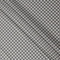 White and Black Tartan Check Cotton Shirting Fabric, 150 Cms Width, Made in India-D26158