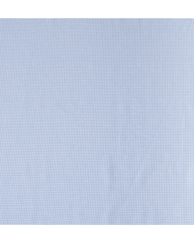 Sky Blue Gingham Cotton Shirting 150cm