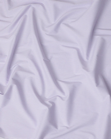 Lavender Pinstripe Cotton Shirting 150cm