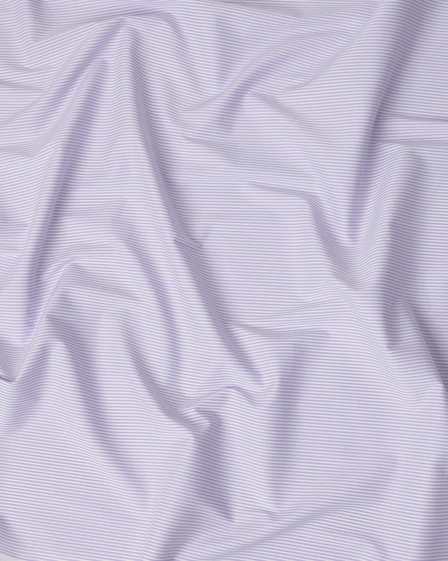 Lavender Pinstripe Cotton Shirting 150cm