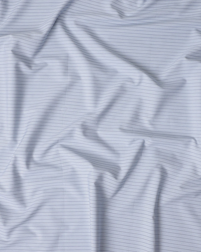White Pinstripe Cotton Shirting 150cm