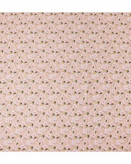 Blush Pink Floral Cotton Lawn Fabric - Regal Fabrics