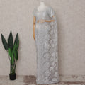Pewter Silver Outline Lace Saree