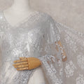 Pewter Silver Outline Lace Saree