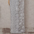 Pewter Silver Outline Lace Saree