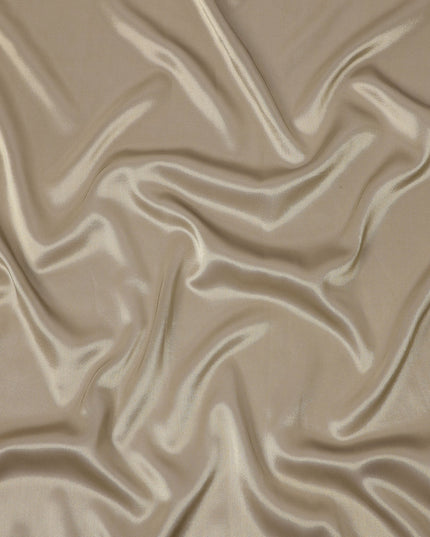 Taupe Premium French Silk Lame Fabric, 110 Cms, France-D25119