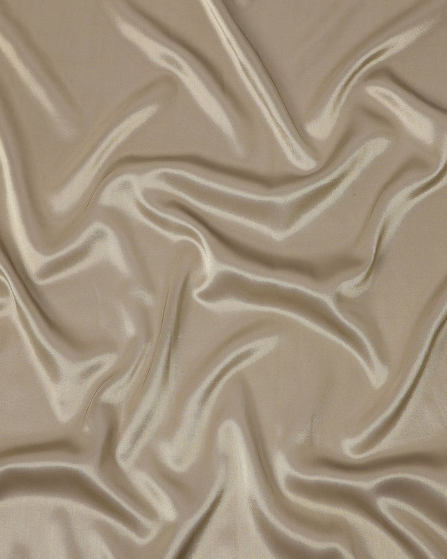 Taupe Premium French Silk Lame Fabric, 110 Cms, France-D25119