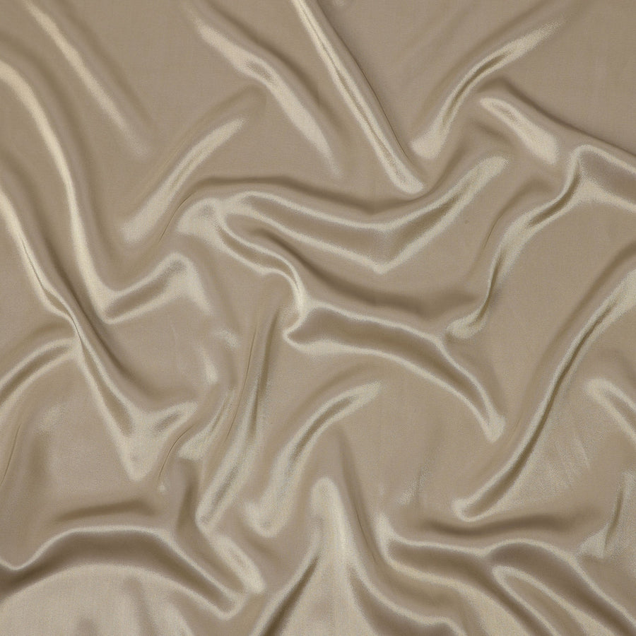 Taupe Premium French Silk Lame Fabric, 110 Cms, France-D25119
