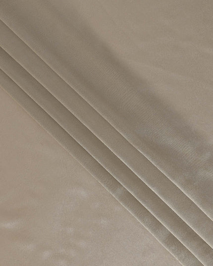 Taupe Premium French Silk Lame Fabric, 110 Cms, France-D25119