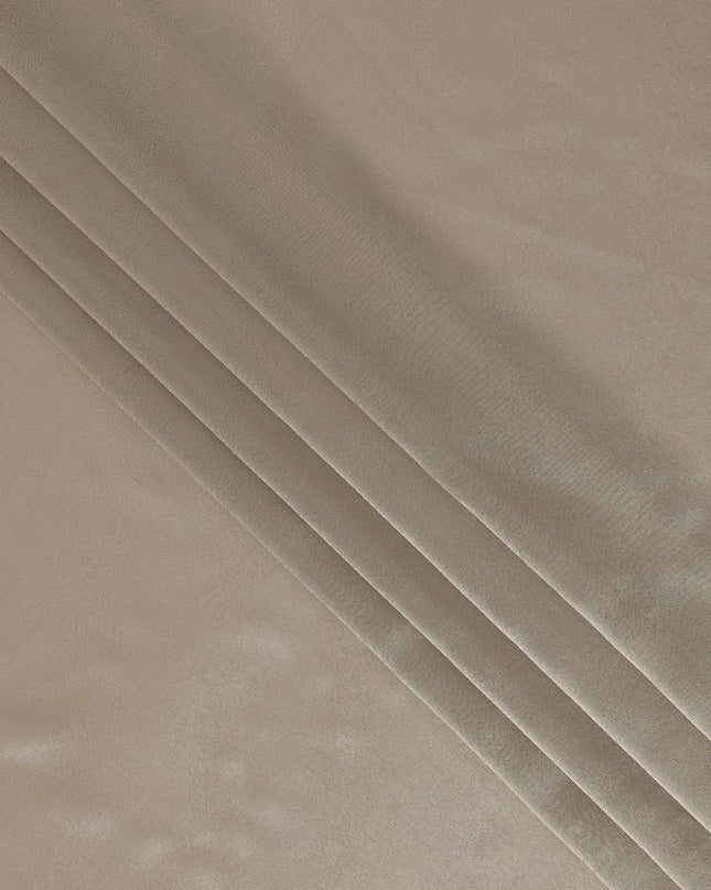 Taupe Premium French Silk Lame Fabric, 110 Cms, France-D25119