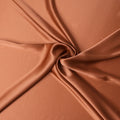 Copper Brown Premium Pure Silk Satin Fabric with Smooth Lustrous Finish and Elegant Fluidity, 110 Cms Width, Made in China-D25921