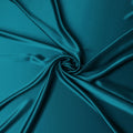 Teal Blue Premium Pure Silk Satin Fabric with Smooth Glossy Finish and Elegant Flow, 110 Cms Width, Made in China-D25925