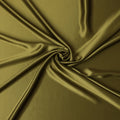 Olive Green Premium Pure Silk Satin Fabric with Smooth Glossy Finish and Elegant Flow, 110 Cms Width, Made in China-D25918