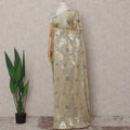Champagne Gold French Silk Chiffon Saree 5.5m