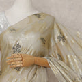 Champagne Gold French Silk Chiffon Saree 5.5m