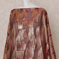 Maroon Fransawi Somali Premium Silk Chiffon Dirac Fabric with Metallic Lurex – 3.5 Mtrs, Width 140 Cms, Made in France-D24588