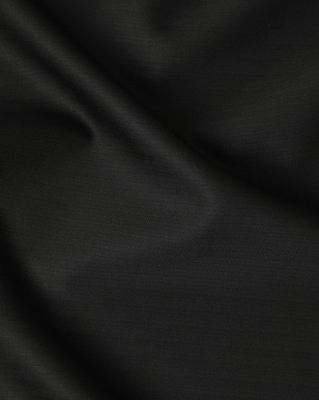 Black Super 150s Wool Suiting Fabric