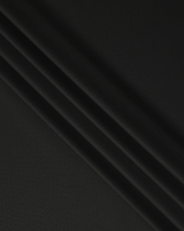 Black Super 150s Wool Suiting Fabric
