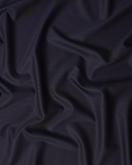 Deep Navy Self Design Wool Suiting
