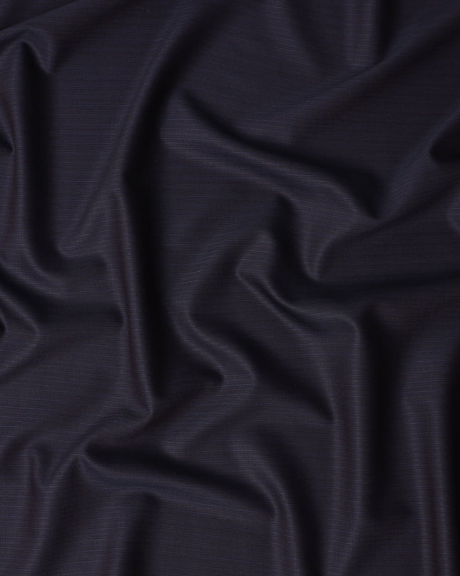 Deep Navy Self Design Wool Suiting