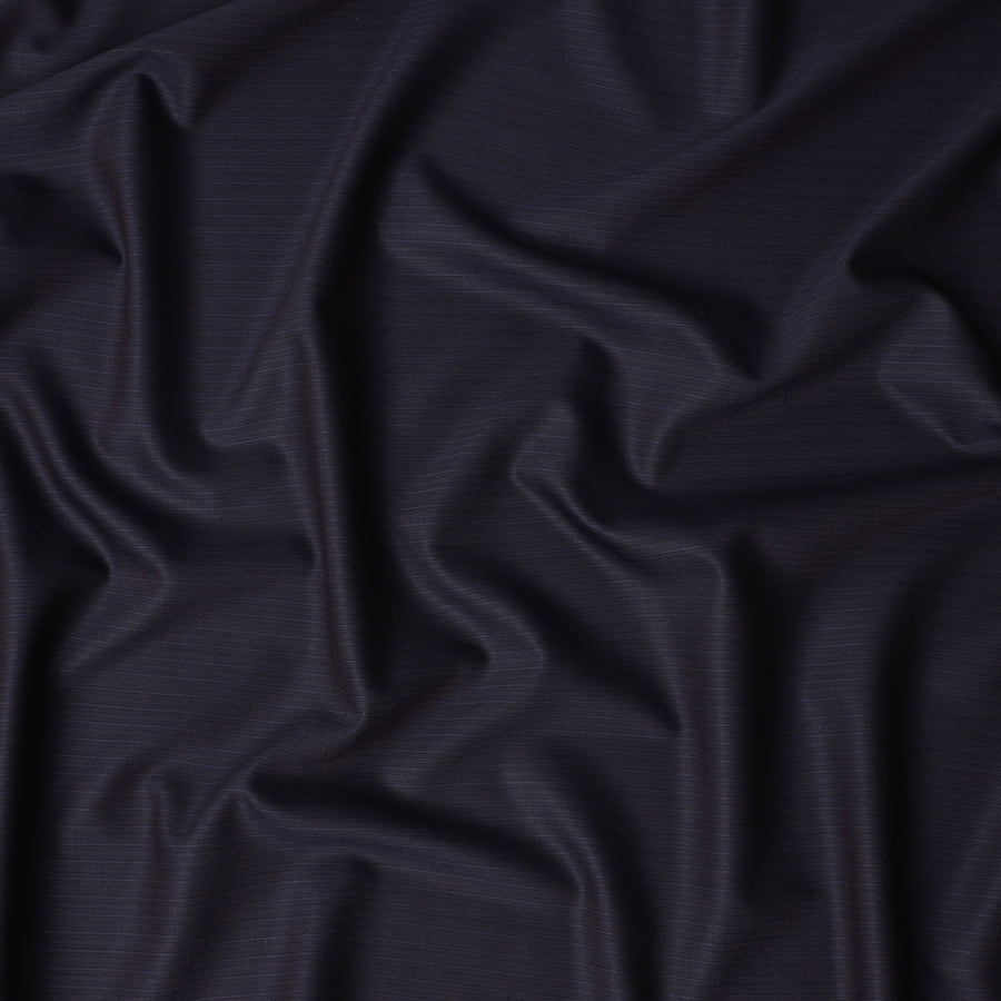 Deep Navy Self Design Wool Suiting
