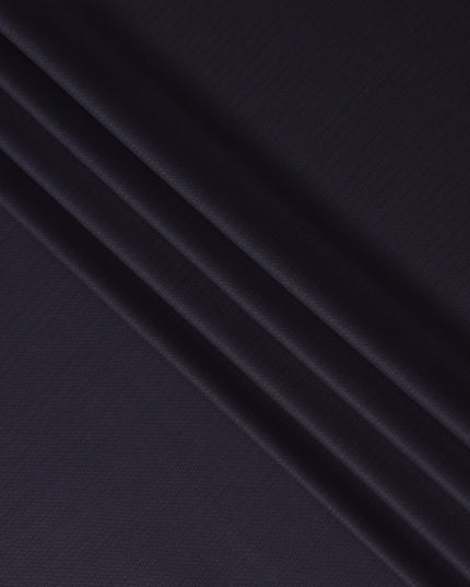 Deep Navy Self Design Wool Suiting