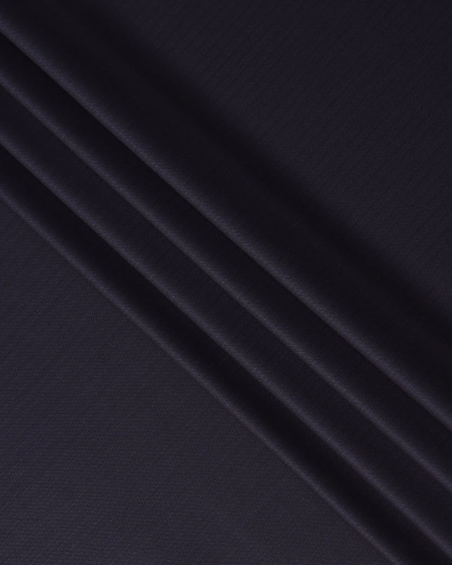Deep Navy Self Design Wool Suiting