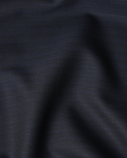 Charcoal Navy Wool Suiting Piece