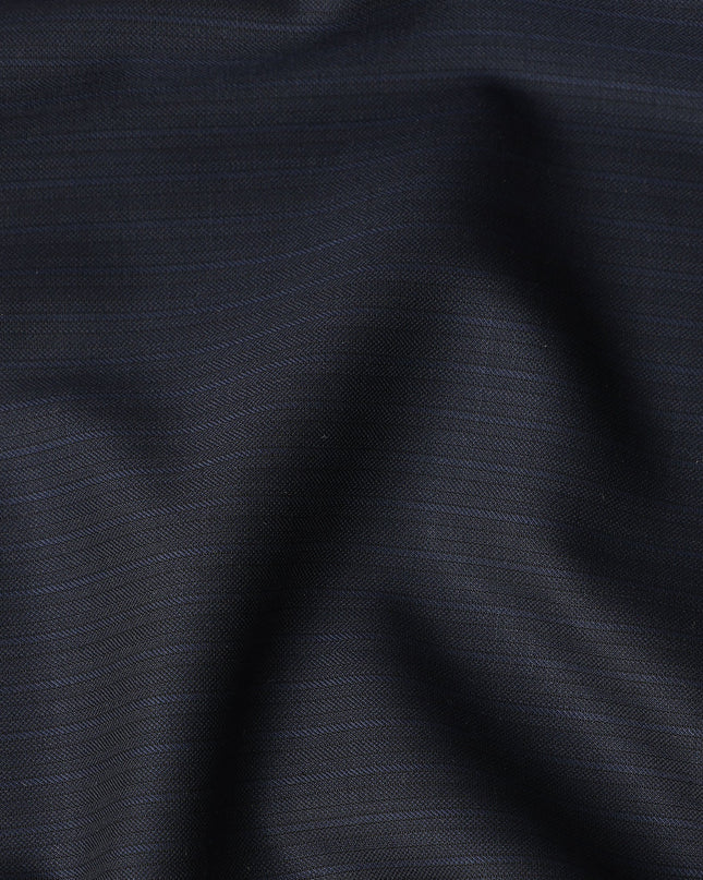 Charcoal Navy Wool Suiting Piece
