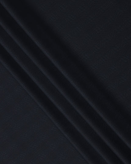 Dark Navy Subtle Check Italian Wool Suiting Fabric, 150 Cms, Italy-D25133