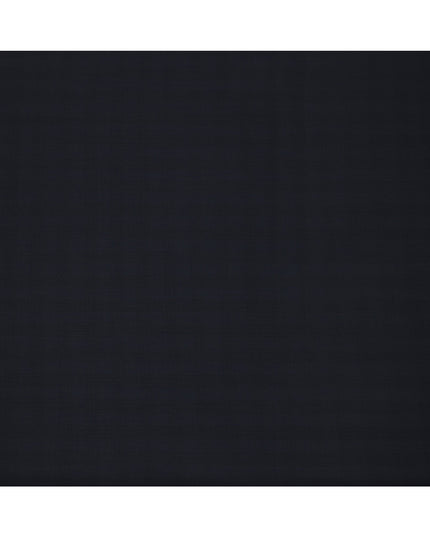 Dark Navy Subtle Check Italian Wool Suiting Fabric, 150 Cms, Italy-D25133