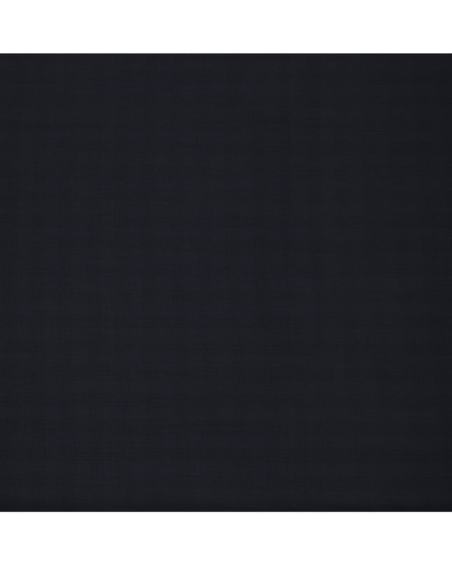 Dark Navy Subtle Check Italian Wool Suiting Fabric, 150 Cms, Italy-D25133