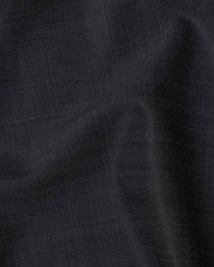 Charcoal Grey Subtle Check Italian Wool Suiting Fabric, 150 Cms, Italy-D25134