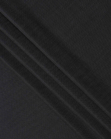 Charcoal Grey Subtle Check Italian Wool Suiting Fabric, 150 Cms, Italy-D25134