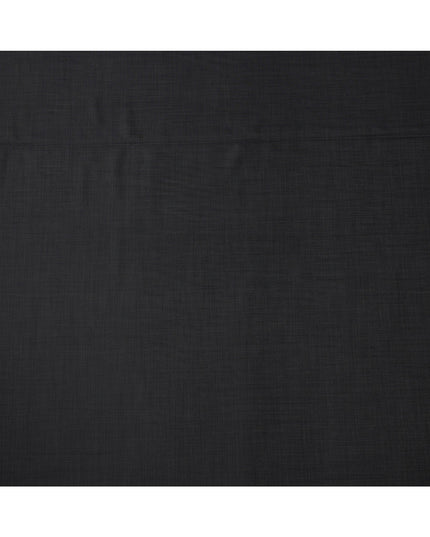 Charcoal Grey Subtle Check Italian Wool Suiting Fabric, 150 Cms, Italy-D25134