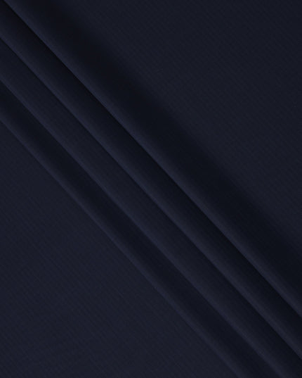 Navy Blue with Subtle Pinstripe Italian Wool Suiting Fabric, 150 Cms, Italy-D25141