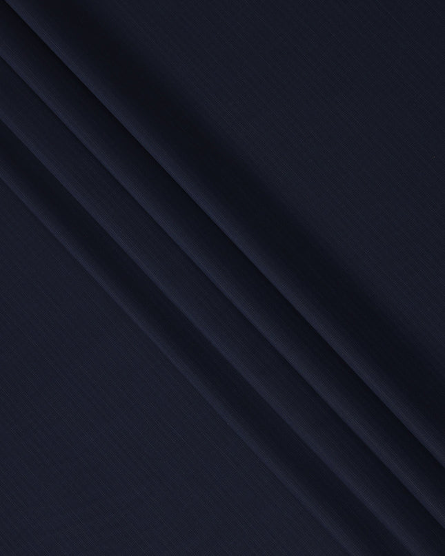 Navy Blue with Subtle Pinstripe Italian Wool Suiting Fabric, 150 Cms, Italy-D25141