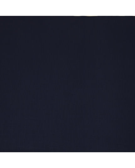 Navy Blue with Subtle Pinstripe Italian Wool Suiting Fabric, 150 Cms, Italy-D25141