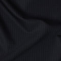 Black with Subtle Pinstripe Italian Wool Suiting Fabric, 150 Cms, Italy-D25140