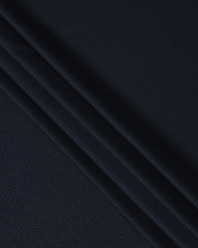 Navy Blue Check Pattern Italian Wool Suiting Fabric, 150 Cms, Italy-D25128