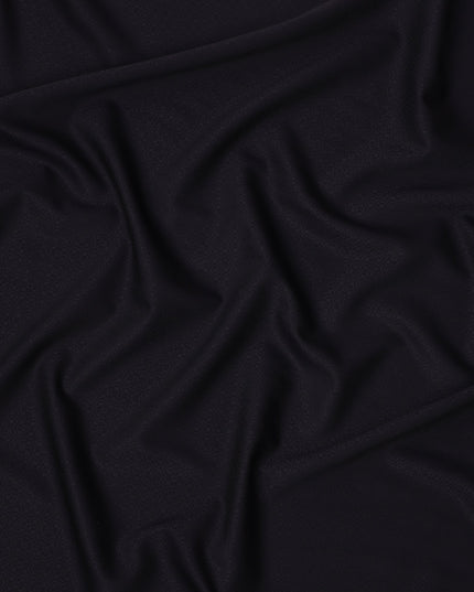 Deep Charcoal Micro Pattern Italian Wool Suiting Fabric, 150 Cms, Italy-D25130