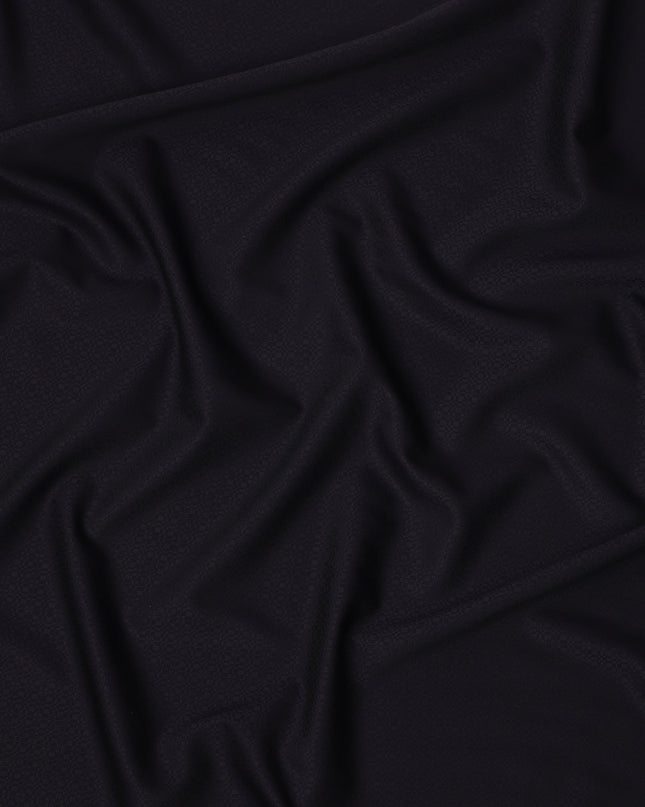 Deep Charcoal Micro Pattern Italian Wool Suiting Fabric, 150 Cms, Italy-D25130