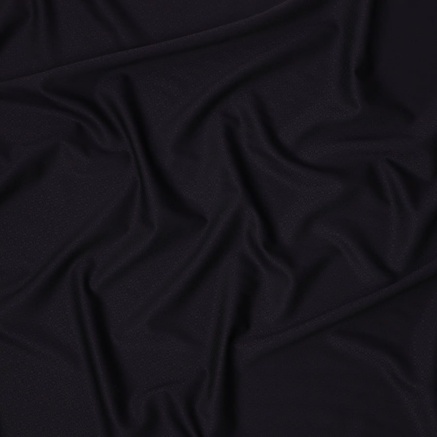 Deep Charcoal Micro Pattern Italian Wool Suiting Fabric, 150 Cms, Italy-D25130
