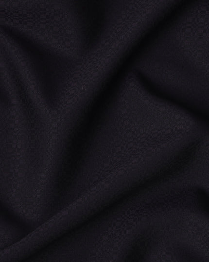 Deep Charcoal Micro Pattern Italian Wool Suiting Fabric, 150 Cms, Italy-D25130