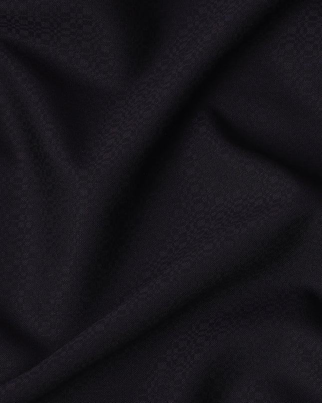 Deep Charcoal Micro Pattern Italian Wool Suiting Fabric, 150 Cms, Italy-D25130