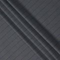 Grey with Navy Pinstripe Italian Wool Suiting Fabric, 150 Cms, Italy-D25138