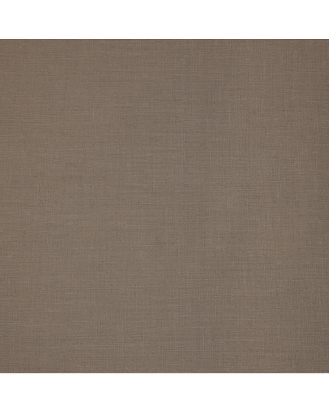 Taupe Solid Italian Wool Suiting Fabric, 150 Cms, Italy-D25137