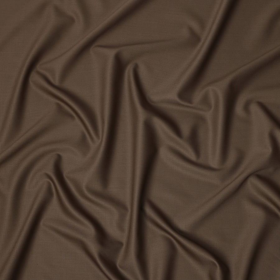قماش صوف إيطالي سادة بلون بني شوكولاتة، مقاس 150 سم، إيطاليا - D25135