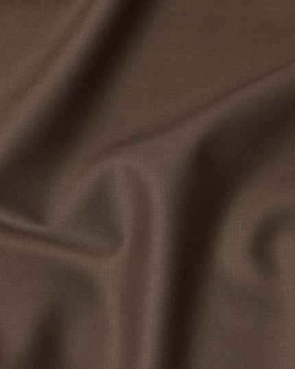 قماش صوف إيطالي سادة بلون بني شوكولاتة، مقاس 150 سم، إيطاليا - D25135